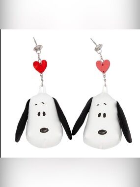 Whatever! Makes You Happy Peanuts 75th Snoopy Padded Nylon Dangle Earrings